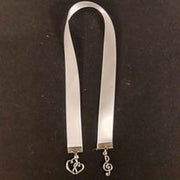 Heart and music note ribbon bookmark